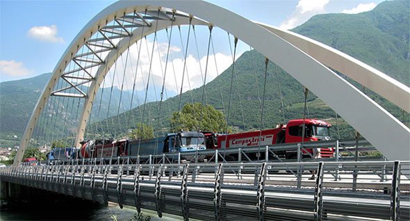 Ponte stradale in acciaio, Ala (TN)