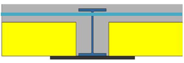 Trave composta “slim floor” tramite rinforzi trasversali tipo COSFB